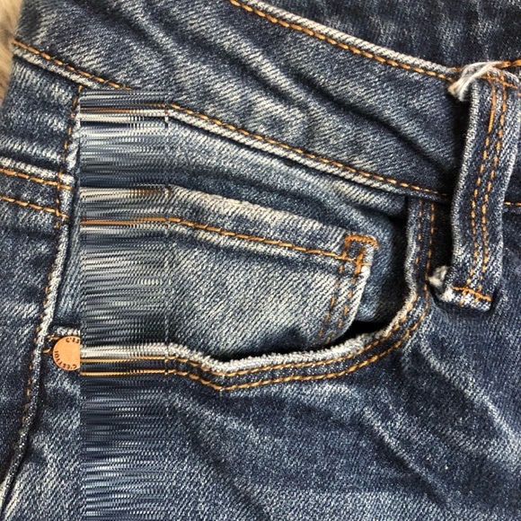 Black Label By C'Est Toi Women Blue Cotton Skinny Leg Jeans Pant Waist 23/0 - Picture 3 of 9